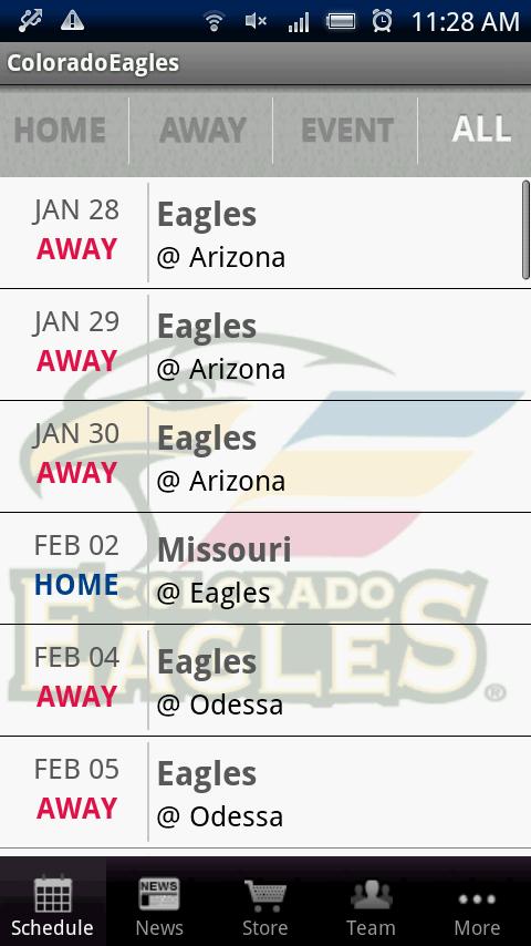 Colorado Eagles Android Sports