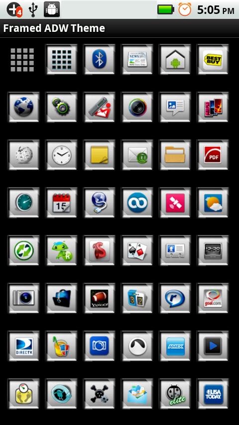 ADW Theme FRAMED Android Personalization
