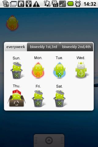 Garbage day widget Goodie ver. Android Lifestyle