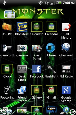 Monster Energy Theme Android Personalization