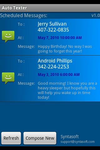 Auto Texter Android Communication