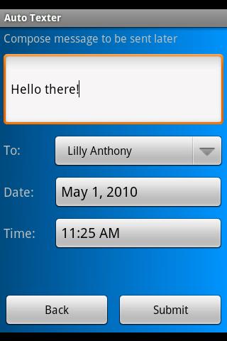 Auto Texter Android Communication