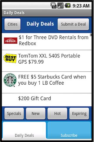 Daily Deals (FREE) Android Social