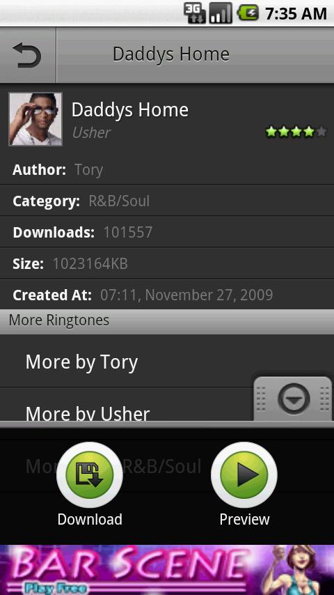 Usher Ringtone Android Entertainment