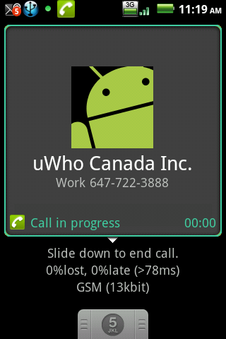 uDial Android Communication