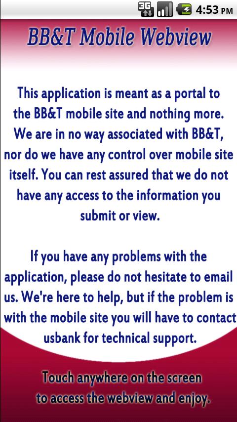 BB&T Banking Mobile Webview Android Finance