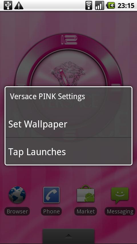 Versace PINK – Clock&WP Android Personalization