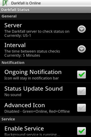 Darkfall Status Android Tools