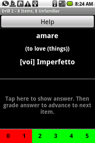 Italian Verb Trainer Android Education
