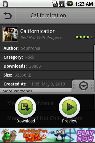 Red Hot Chili Peppers Ringtone Android Entertainment