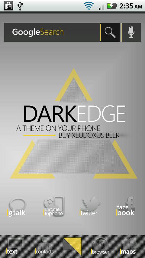 DarkEdge Gold Android Personalization