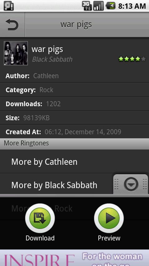 Black Sabbath Ringtone Android Entertainment