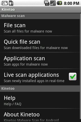 Kinetoo Malware Scan