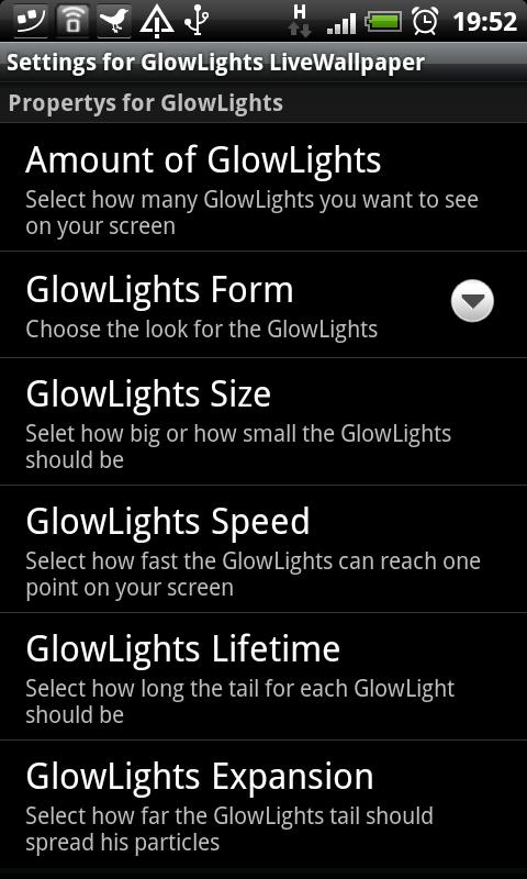 GlowLights Live Wallpaper Free Android Personalization