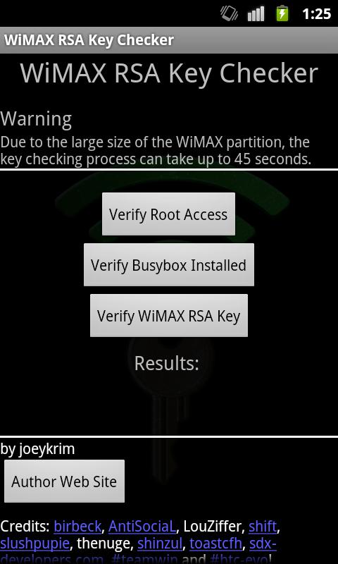 Wimax Keys Checker Android Tools