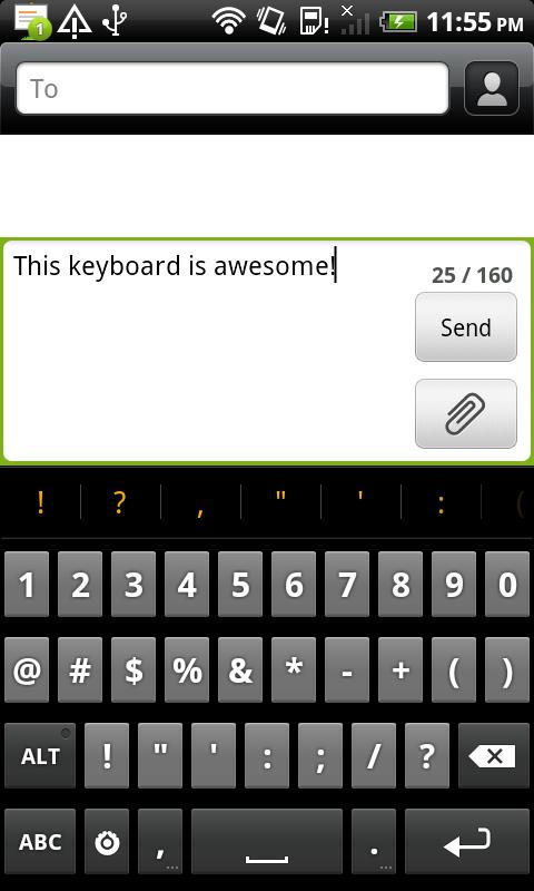 Keyboard from Android 2.3 +