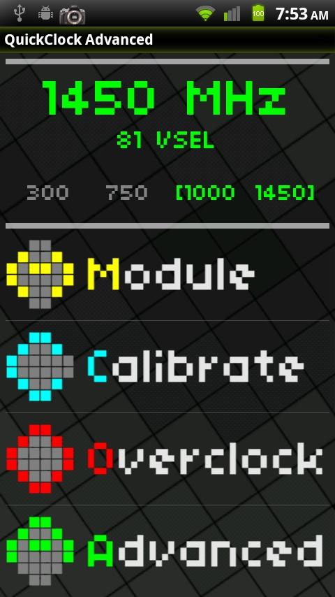 QuickClock Advanced Overclock Android Tools