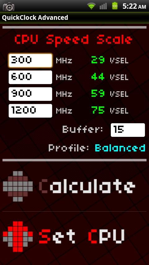 QuickClock Advanced Overclock Android Tools