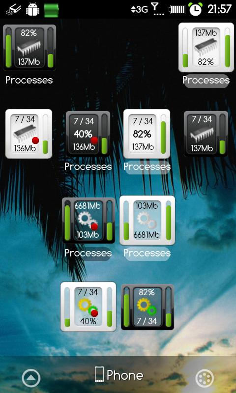 Process Monitor Widget Android Tools