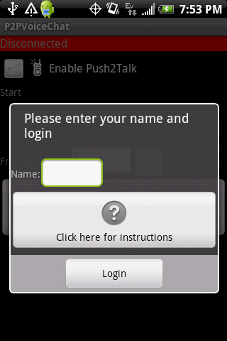 Voice Chat P2P (VOIP) Android Communication