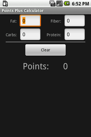 Points Plus Calculator