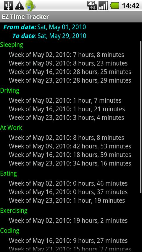 EZ Time Tracker Android Productivity