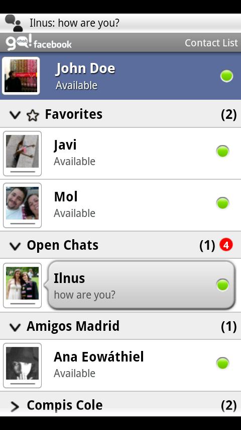 Go!Chat Facebook Pro Android Communication