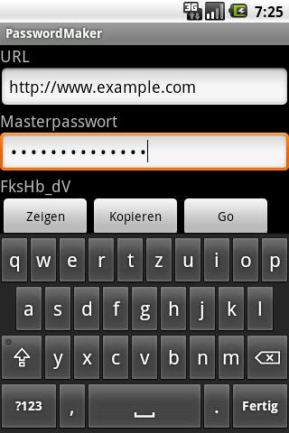 PasswordMaker Android Tools