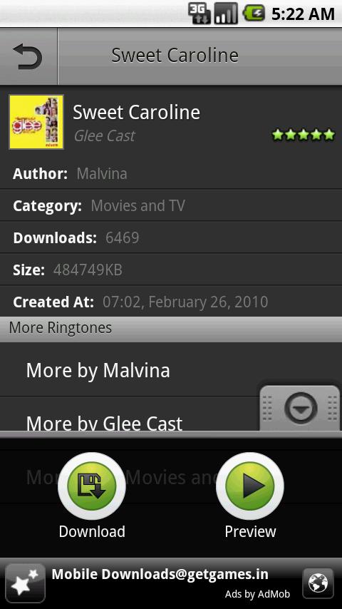 Glee Cast Ringtone Android Entertainment