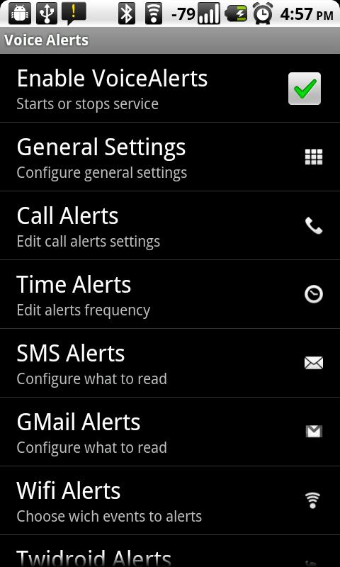 Voice Alerts Android Productivity