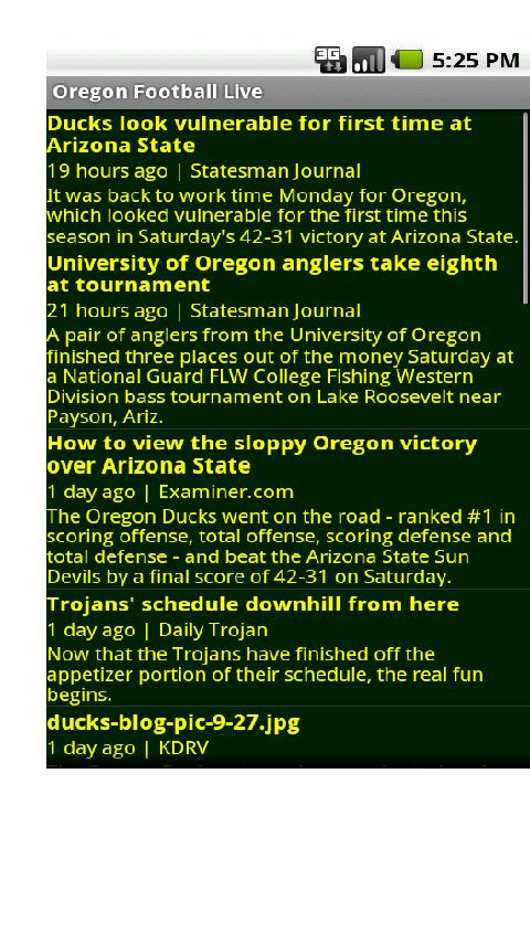 Oregon Football Live Android Sports