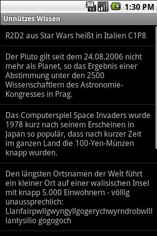 Unnützes Wissen Android Lifestyle