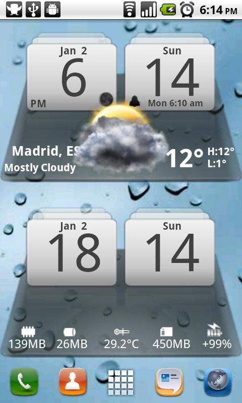 MIUI Digital Weather Clock Android Weather