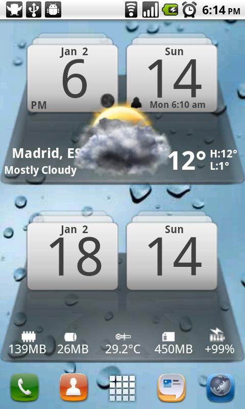 MIUI Digital Weather Clock