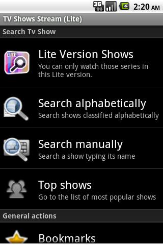 TV Shows Stream Lite Version