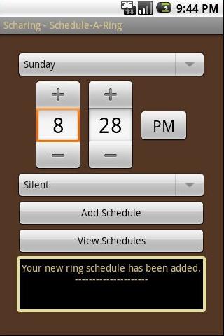 Scharing Schedule A Ring Android Tools