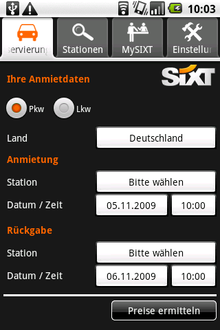 Sixt Rent a Car Android Travel & Local