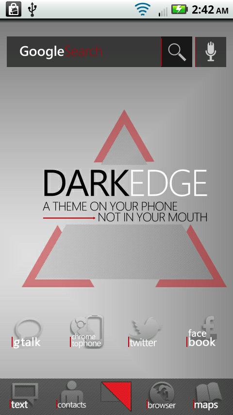 DarkEdge Red Android Personalization