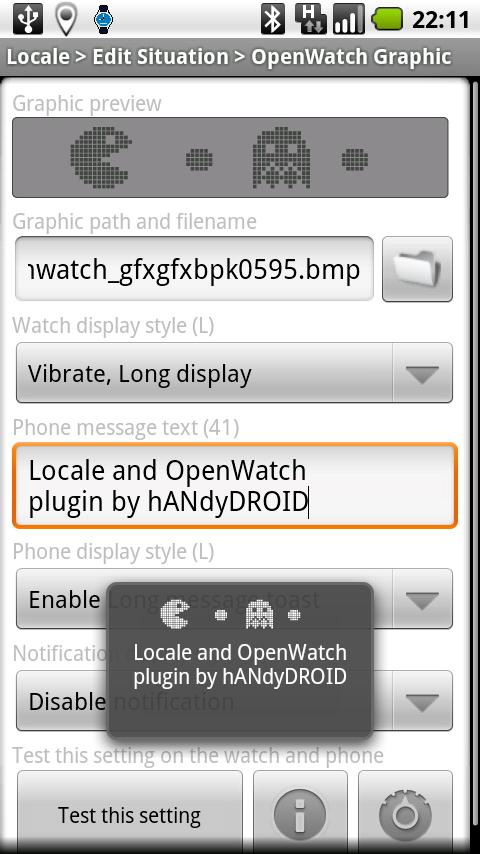 Locale OpenWatch GFX plug-in Android Tools