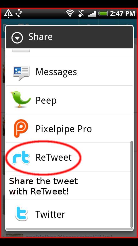 ReTweet (Twitter helper app) Android Social
