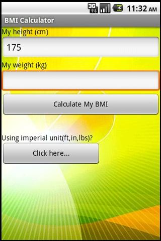 Alex’s BMI Calculator Android Health & Fitness