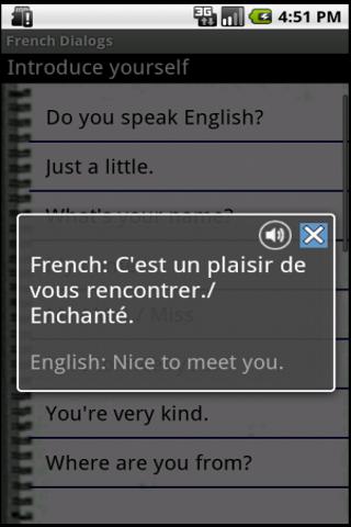 French Dialog Android Communication