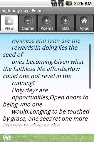 high holy days Poems Android Books & Reference