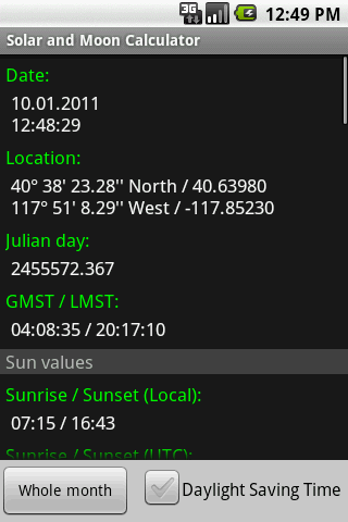 Solar and Moon Calculator Android News & Magazines