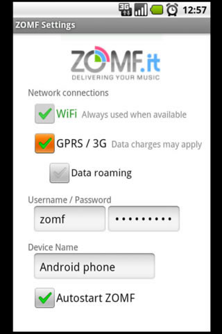 ZOMF music, photo & video sync Android Tools