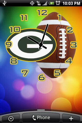 Green Bay Packers Clock Pack Android Personalization