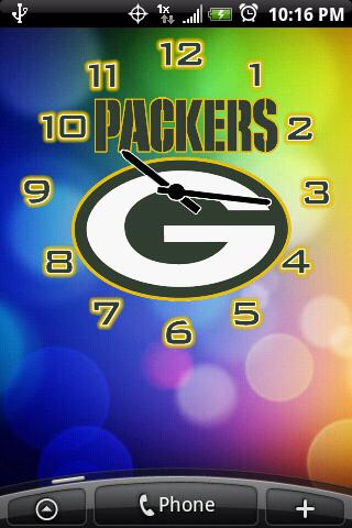 Green Bay Packers Clock Pack Android Personalization