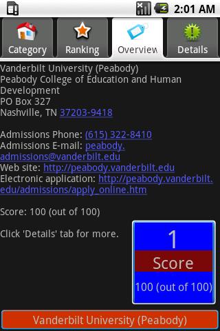 USA Graduate School: Education Android Education