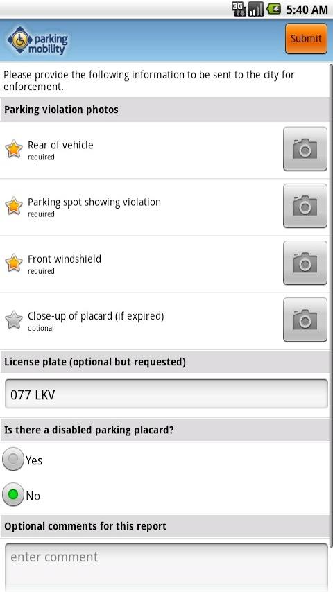 Parking Mobility Android Tools