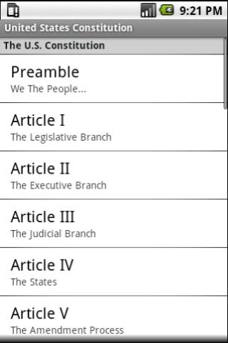 United States Constitution Android Books & Reference